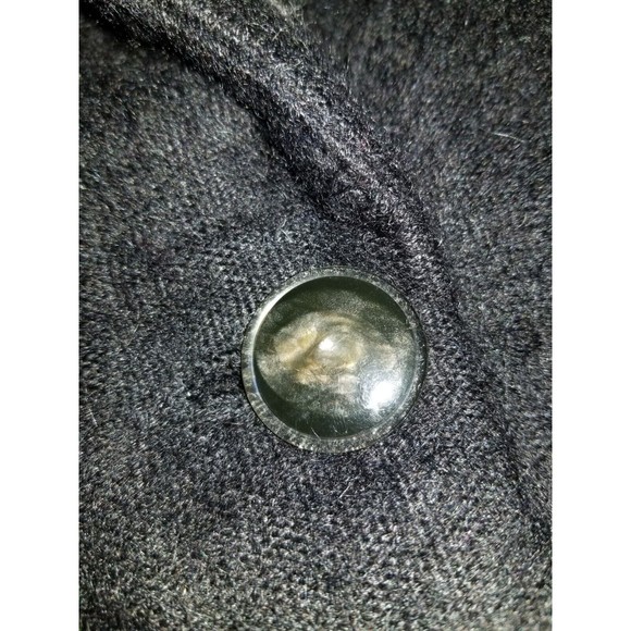 Rare HOLLIS ALPACA Peruvian Long Black Grey COAT Women's L Large Peru Max Ralph - Picture 5 of 11